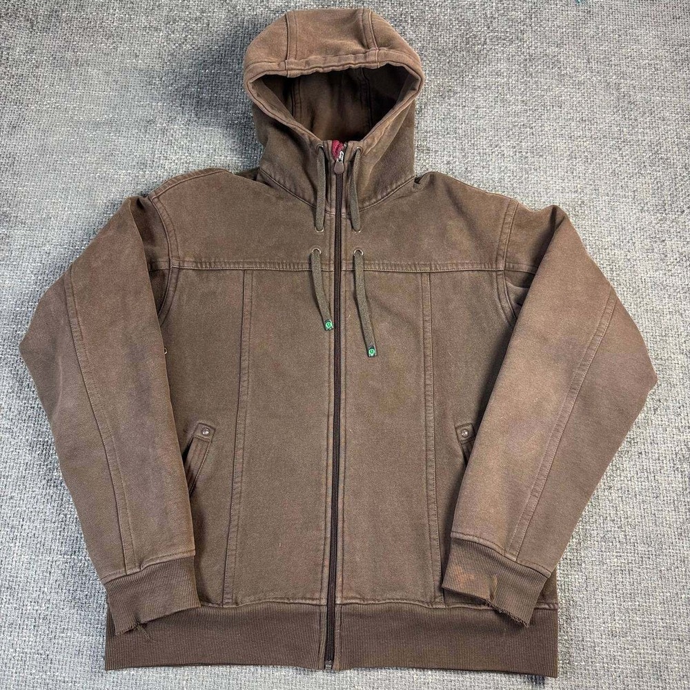 Lululemon Full Zip Hoodie Mens Large Brown Heavy Canvas Y2K Gorpcore Jacket